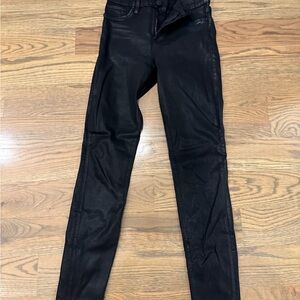 Hudson Jeans Black Coated Skinny Jeans